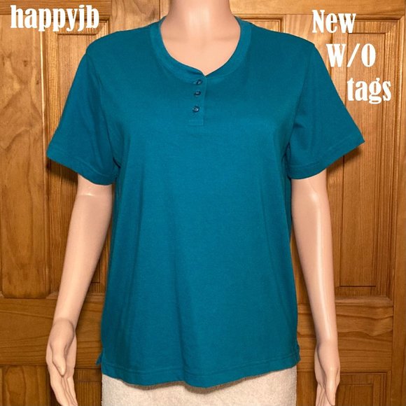 NWOT Vintage Basic Editions Short Sleeve Top Size L - Picture 2 of 10